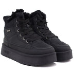 Women's black Big Star platform snow boots UU274167