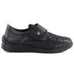 Leather Velcro shoes, elastic, black, Unisoft 8435 To be categorized Your Sports Performance