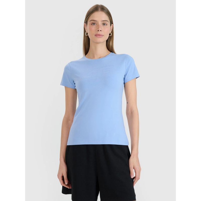 Slim T-shirt with print for women 4F 4FWMM00TTSHF2674-32S 4f