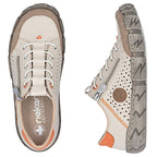 Women's leather openwork shoes, beige, Rieker L0355-61 To be categorized Your Sports Performance