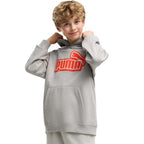 Puma ESS Logo Lab Relaxed Hoodie Kids' Sweatshirt, Grey 694674 63