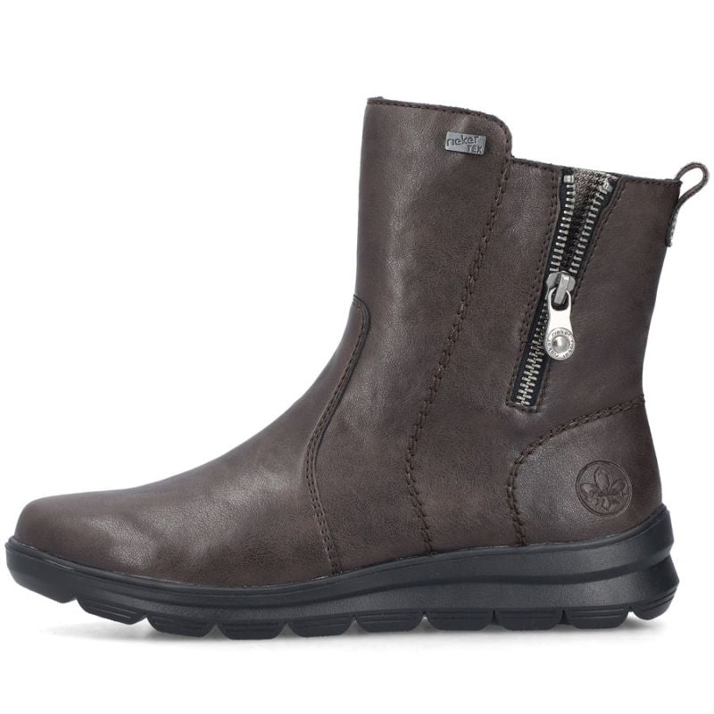 Rieker Z0074-25 comfortable brown waterproof women's ankle boots