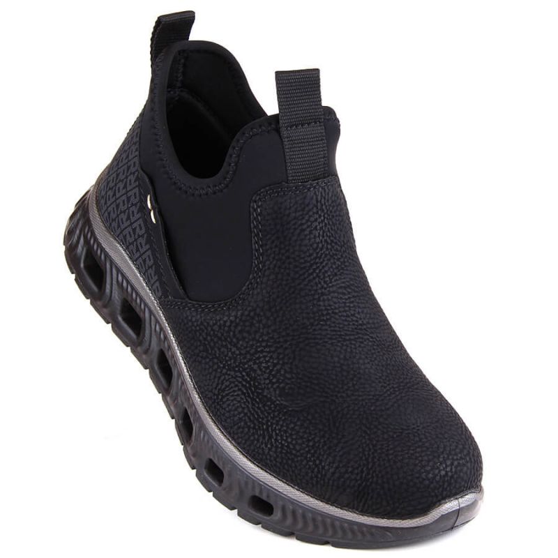 Rieker W RKR616 comfortable slip-on ankle boots, black Footwear/Lifestyle/Rieker Your Sports Performance
