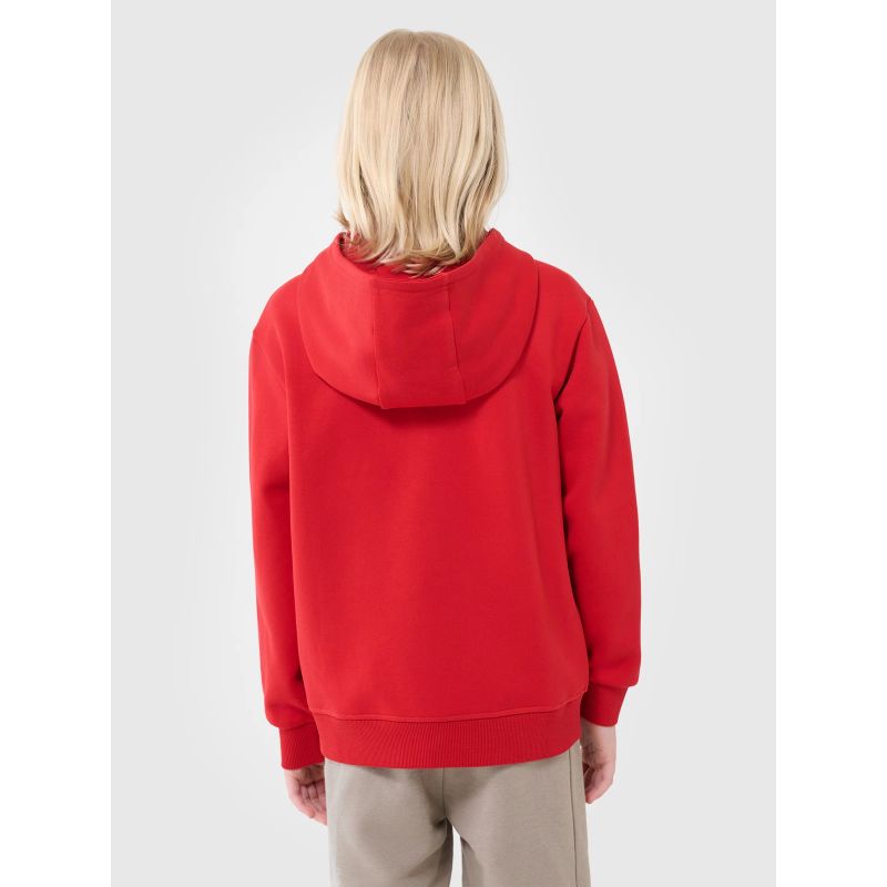 Boys' sweatshirt with a hood, zip-up, 4F 4FJWSS25TSWSM1851-62S *Kategoria tymczasowa Your Sports Performance