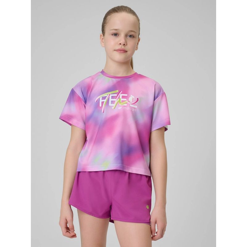 Girls' quick-drying sports T-shirt 4F 4FJRSS26TFTSF2394-90A 4f