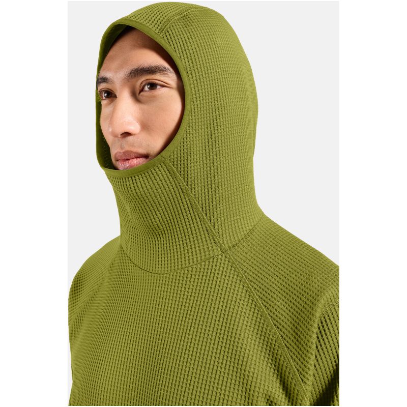 Men's ODLO Mid Layer Hoody CUBIC, green