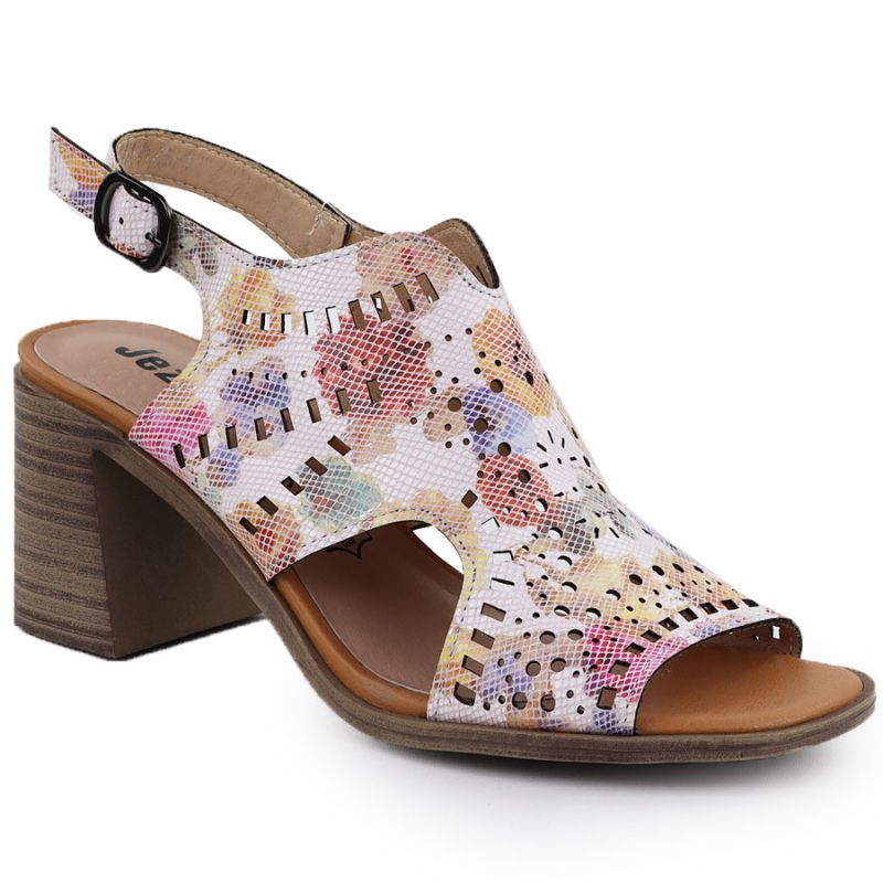 Women's openwork floral high-heeled sandals Jezzi 24125 Footwear Your Sports Performance