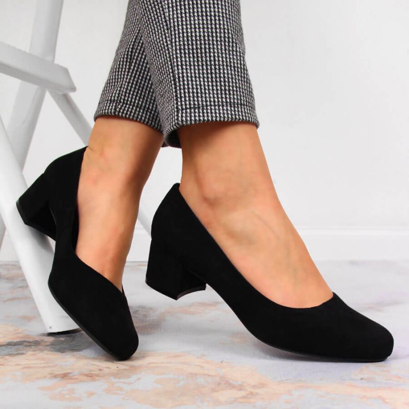 Sergio Leone W SK354C suede block pumps, black Footwear/Lifestyle/Sergio Leone Your Sports Performance