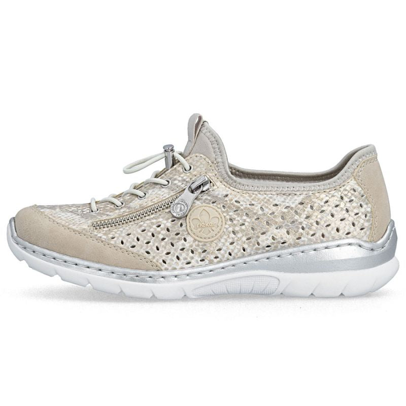 Women's sports shoes, openwork gold, Rieker L3252-92 Rieker