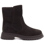Women's leather ankle boots suede chocolate Sergio Leone BT-27
