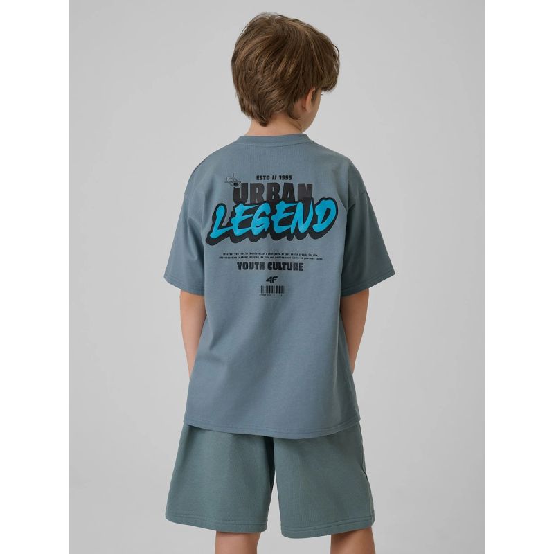 Boy's cotton T-shirt 4F 4FJRSS26TTSHM4175-46S