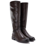 Women's leather ankle boots, chocolate Potocki JE19500