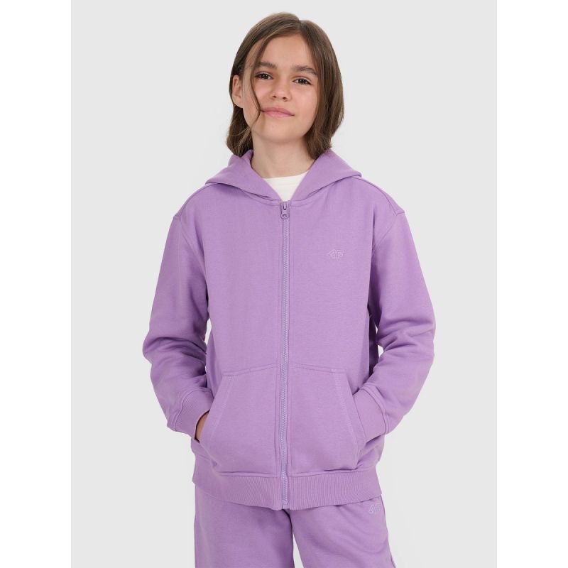 Girls' sweatshirt with a hood, 4F 4FJRAW25TSWSF2466-51S Clothing Your Sports Performance