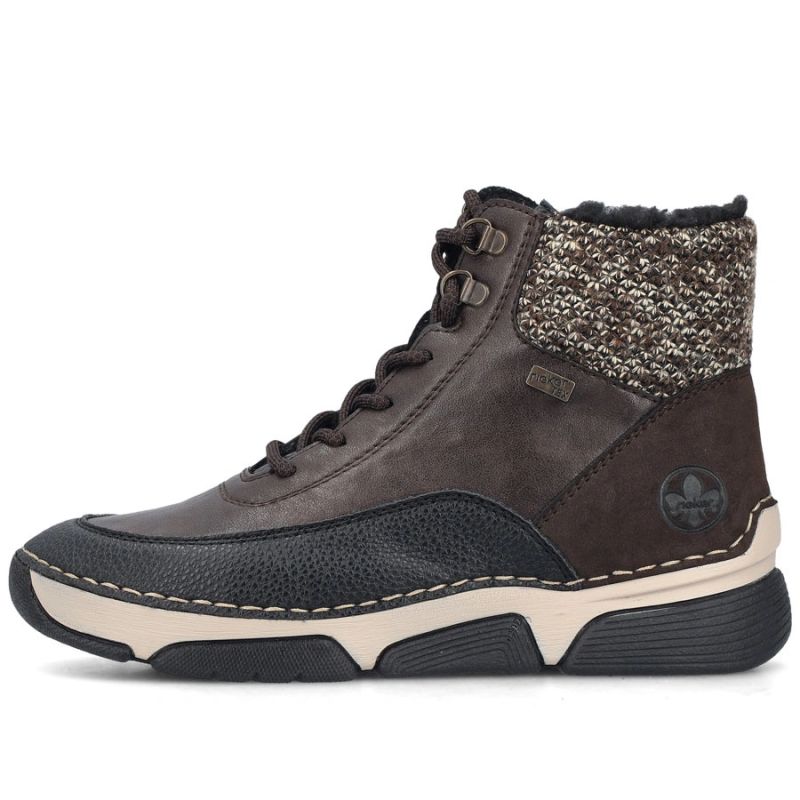 Waterproof Women’s Brown Platform Ankle Boots Rieker 45956-25