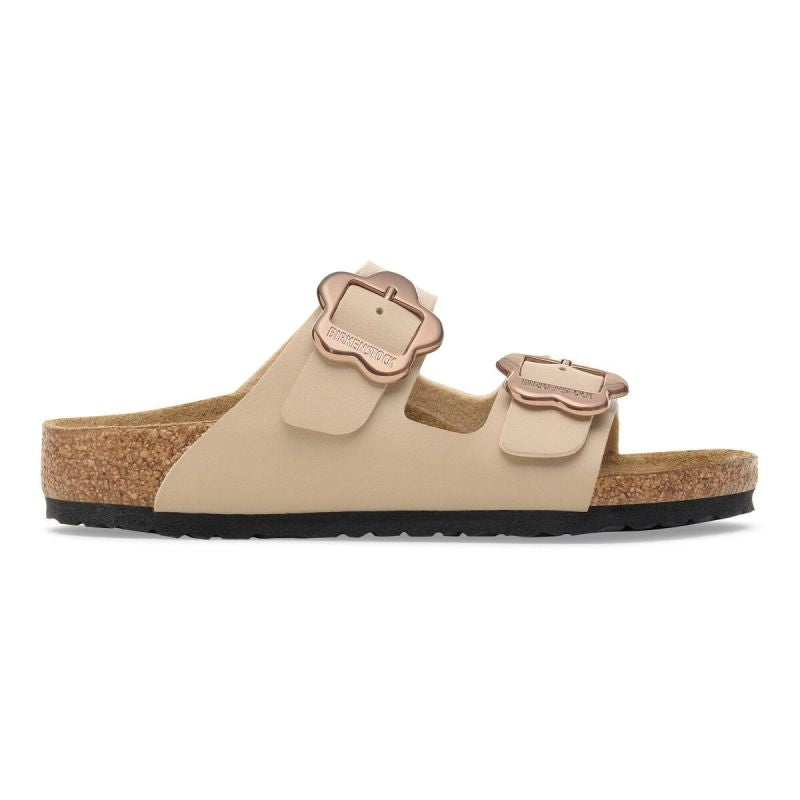 Birkenstock ARIZONA FLOWER BUCKLE KIDS 1030439 SANDCASTLE flip-flops (standard width) Birkenstock
