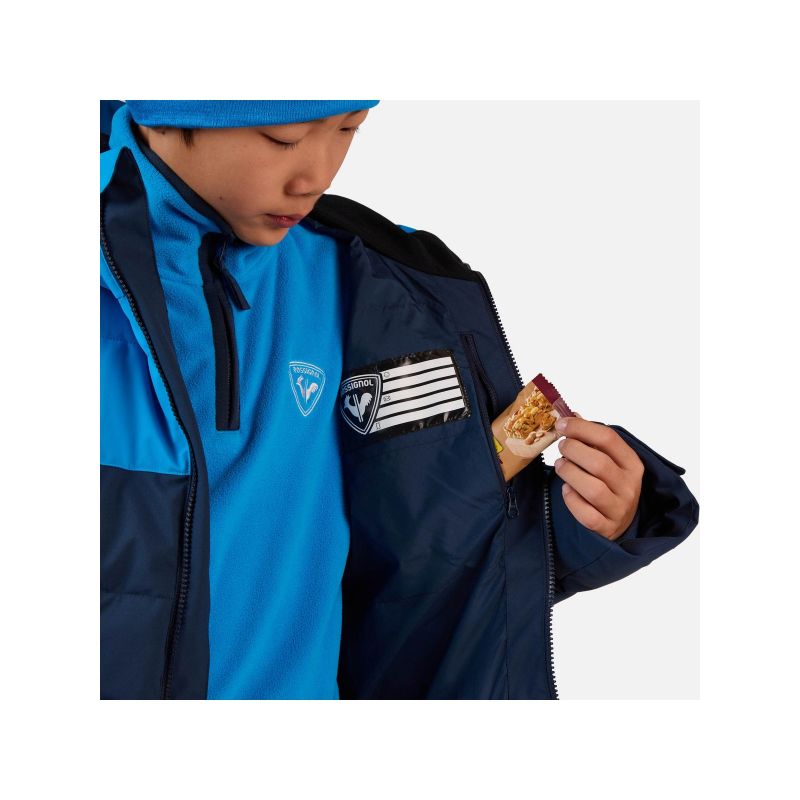 ROSSIGNOL Boy Siz Quilted Jkt Children's Ski Jacket Navy Blue