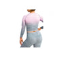 GymHero Ombre Rushguard Longsleeve LONG-MILKSHAKE Pink L In preparation Your Sports Performance