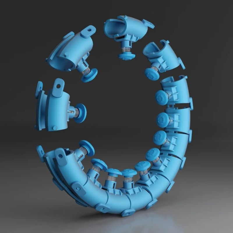 HMS HHW01 hula hoop with studs and weight, blue In preparation Your Sports Performance