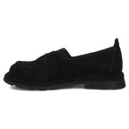 Women's leather moccasins with elastic band, black Filippo DP7947
