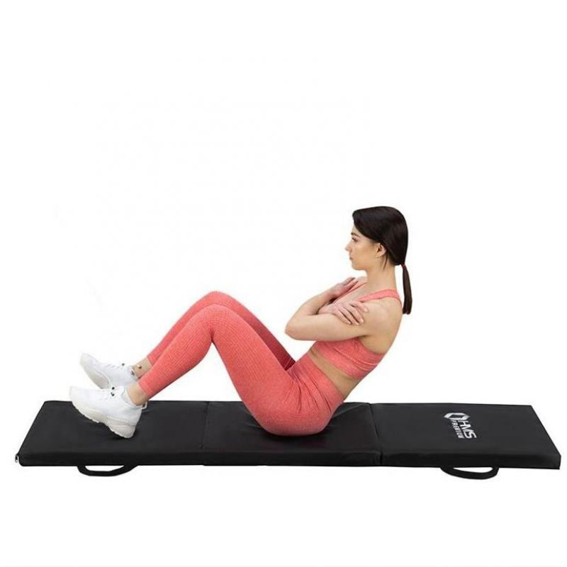 Folding gymnastics mattress black 1800x600x500mm HMS MGS02 In preparation Your Sports Performance