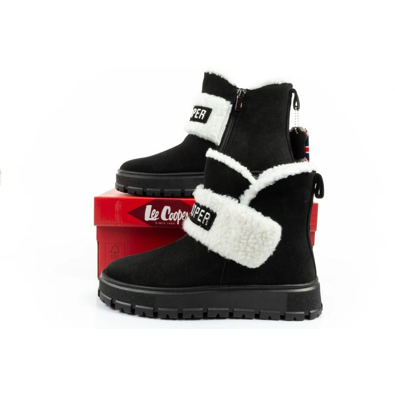 Lee Cooper women's boots winter boots fashionable sheepskin insulated leather Lee Cooper