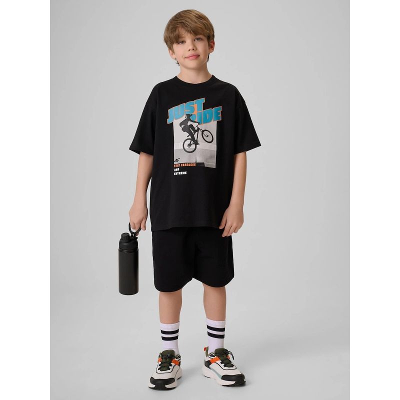 Boy's cotton T-shirt 4F 4FJRSS26TTSHM4169-020S