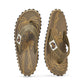 Gumbies Men's Flip-Flops ISLANDER FLIP-FLOP PALM LEAF KHAKI