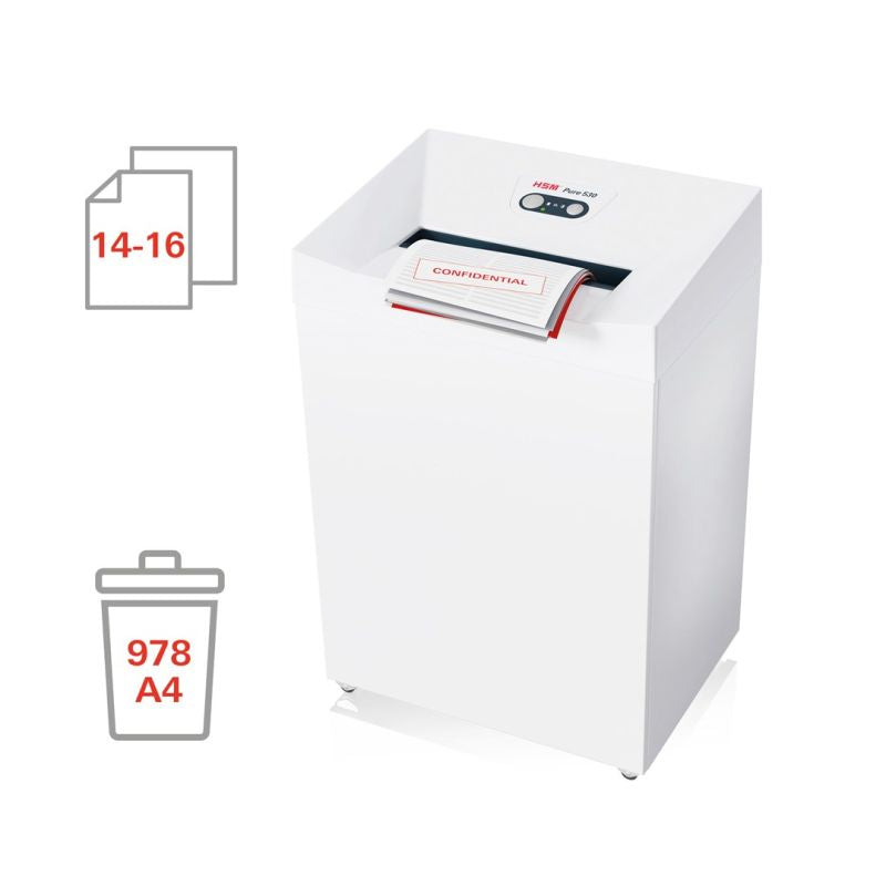 HSM Pure 530 Shredder, 80L 4.5x30 mm Urządzenia biurowe/Niszczarki Your Sports Performance