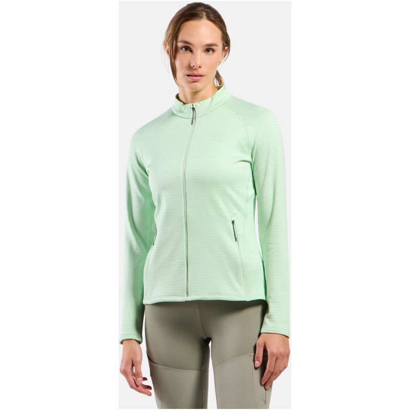 Women’s Odlo TENCIA Mid Layer Full Zip, green