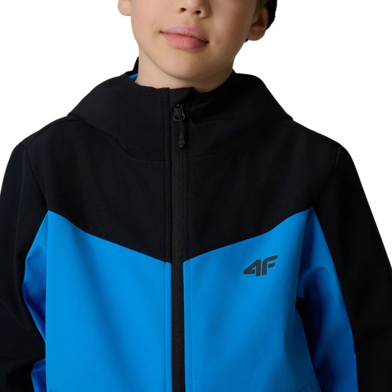 Boy's softshell jacket 4F M477 blue 4FJWSS26TSOFM477 33S