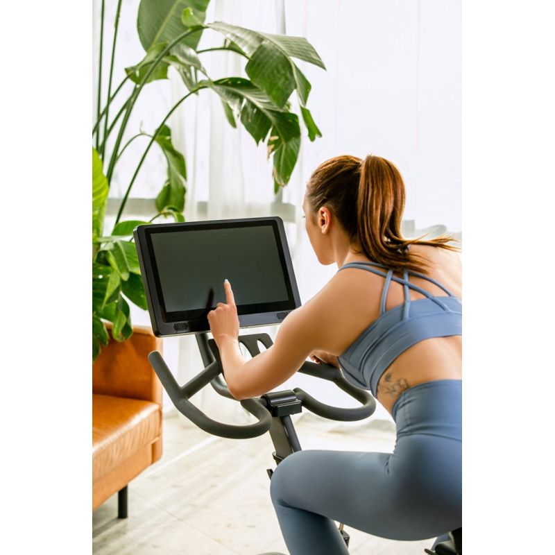 OVICX Q200X magnetic exercise bike with 15.6" TFT touchscreen, WIFI bluetooth & app