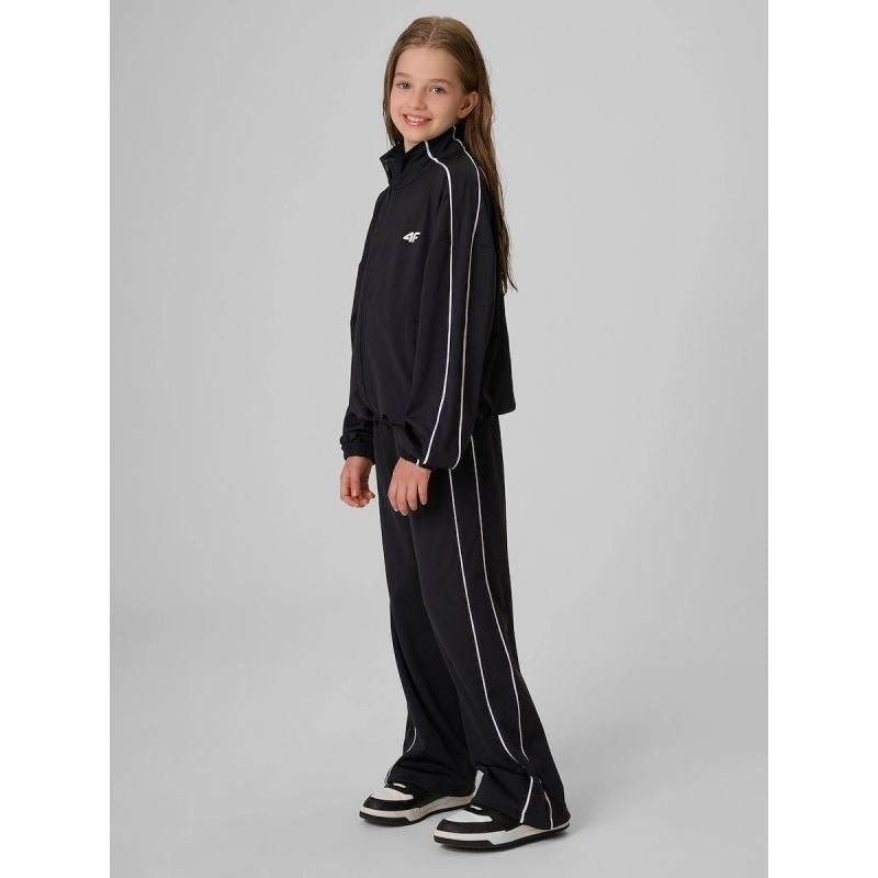Girls' loose sports sweatshirt without hood 4F 4FJRSS26TSWSF3057-20S