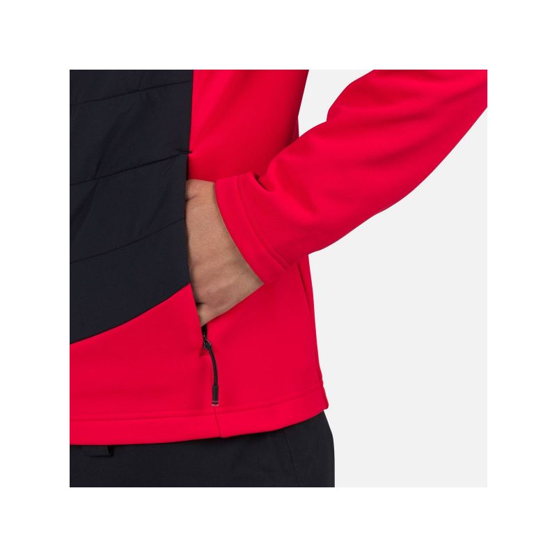 Rossignol Classique Hybrid Clim Fz sweatshirt red Rossignol