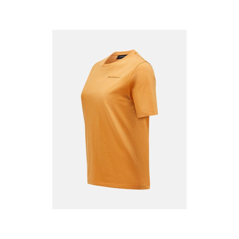 Peak Performance W Original Small Logo Tee Orange Peak Performance
