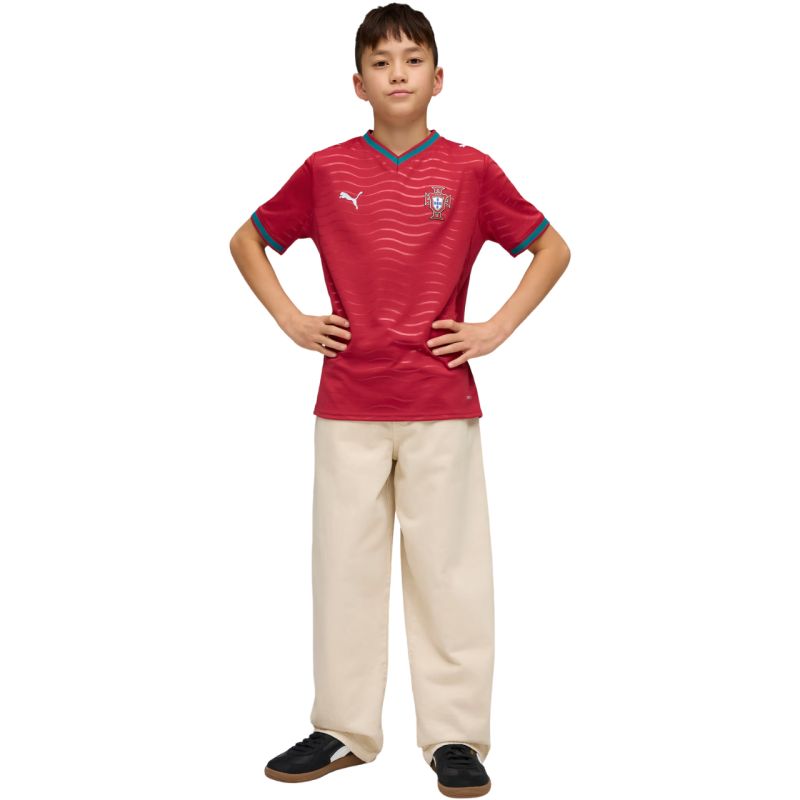 Puma FPF Portugal Home Jersey Replica Club Kids T-shirt Red 783281 01