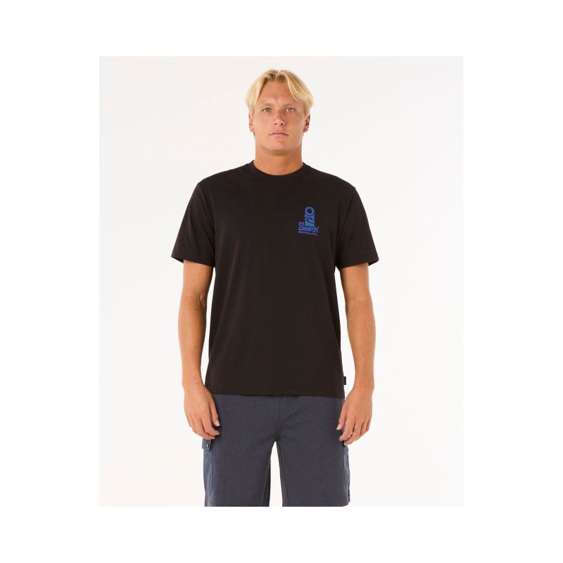 RIP CURL Vaporcool Search Stack Tee Black