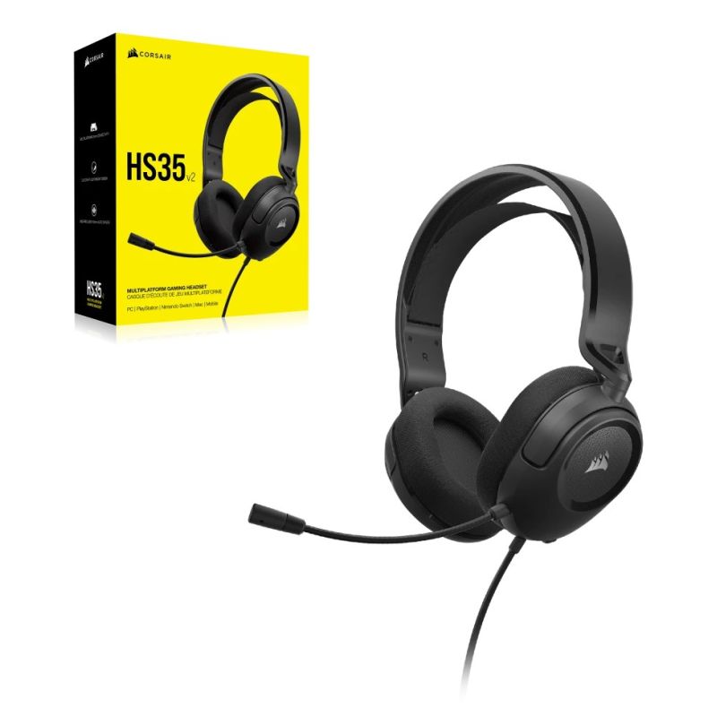 Corsair HS35 v2 Carbon Wired Gaming Headset (Black) Gaming PC/Słuchawki Your Sports Performance