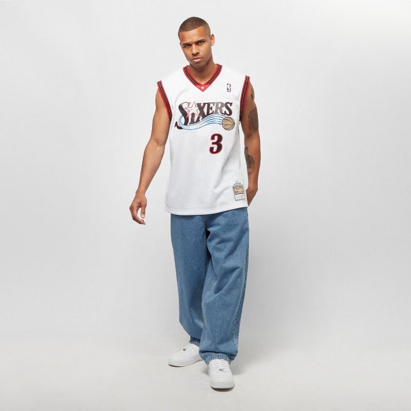 Mitchell &amp; Ness NBA Swingman Home Jersey 76ERS 00 Allen Iverson M SMJYGS18200-P76WHIT00AIV Clothing/Lifestyle/T-shirts/Mitchell & Ness Your Sports Performance