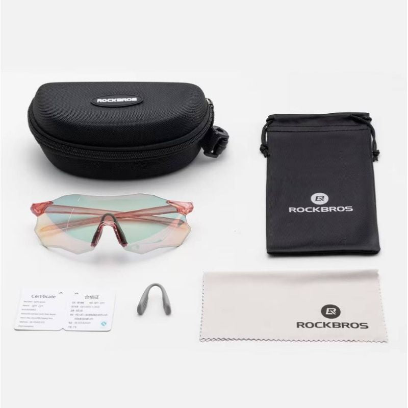 Rockbros glasses with photochromic 14120012001 pink Rockbros/Odzież Rowerowa/Okulary/Fotochromowe Your Sports Performance