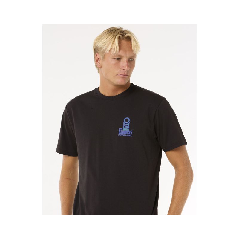 RIP CURL Vaporcool Search Stack Tee Black