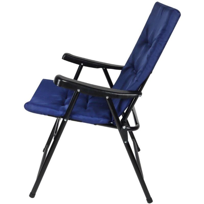 FOLDING GARDEN CHAIR 59X66X45/90CM WITH NAVY BLUE CUSHION Home and Garden/Garden Your Sports Performance