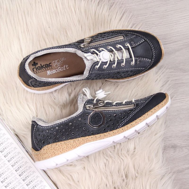Women's openwork navy blue sports shoes Rieker N42P6-14 To be categorized Your Sports Performance