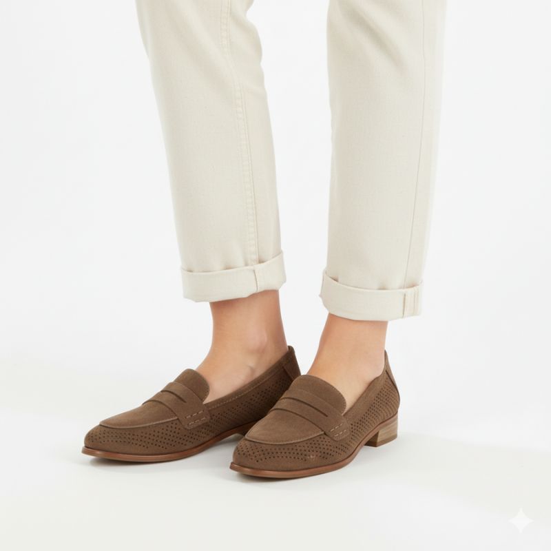 Suede openwork loafers brown Potocki SZ12585 To be categorized Your Sports Performance