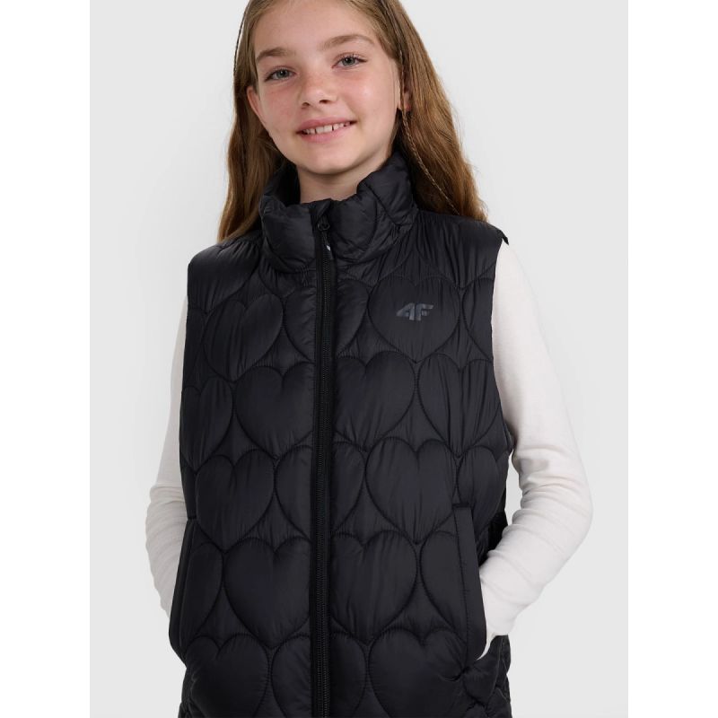 Girls' down vest with synthetic filling 4F 4FJRAW25TVJAF323-20S Clothing Your Sports Performance