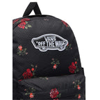 Vans Old Skool Classic Backpack – Black with Roses 22L