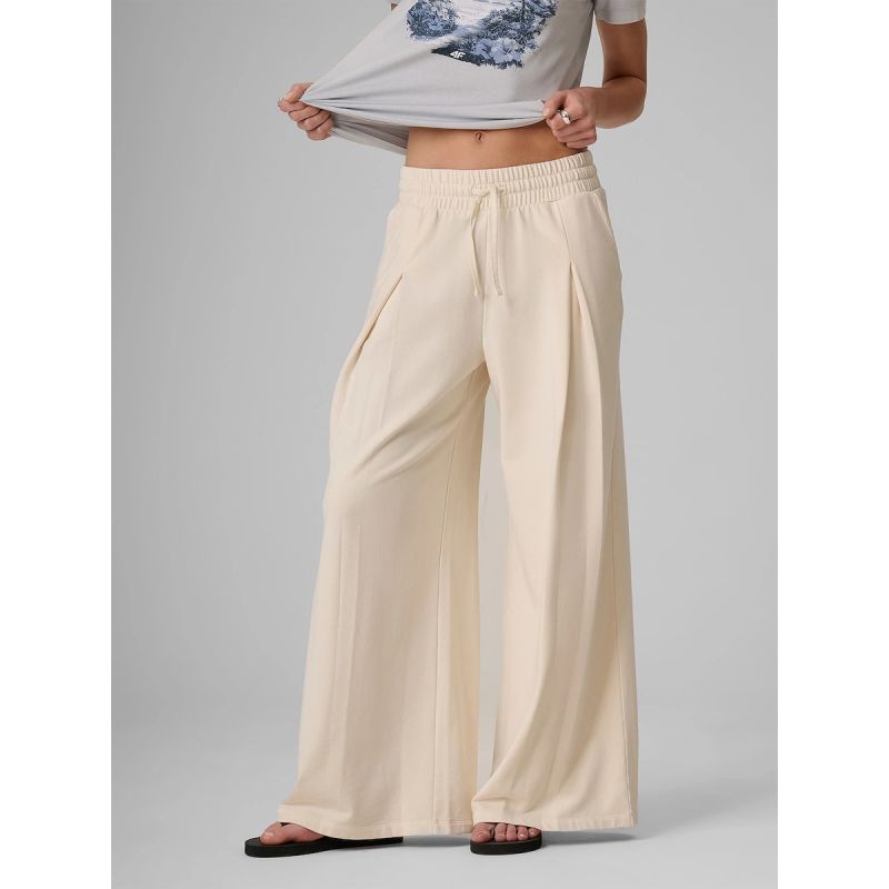 Women's wide-leg sweatpants 4F 4FRAW26TTROF2050-11S