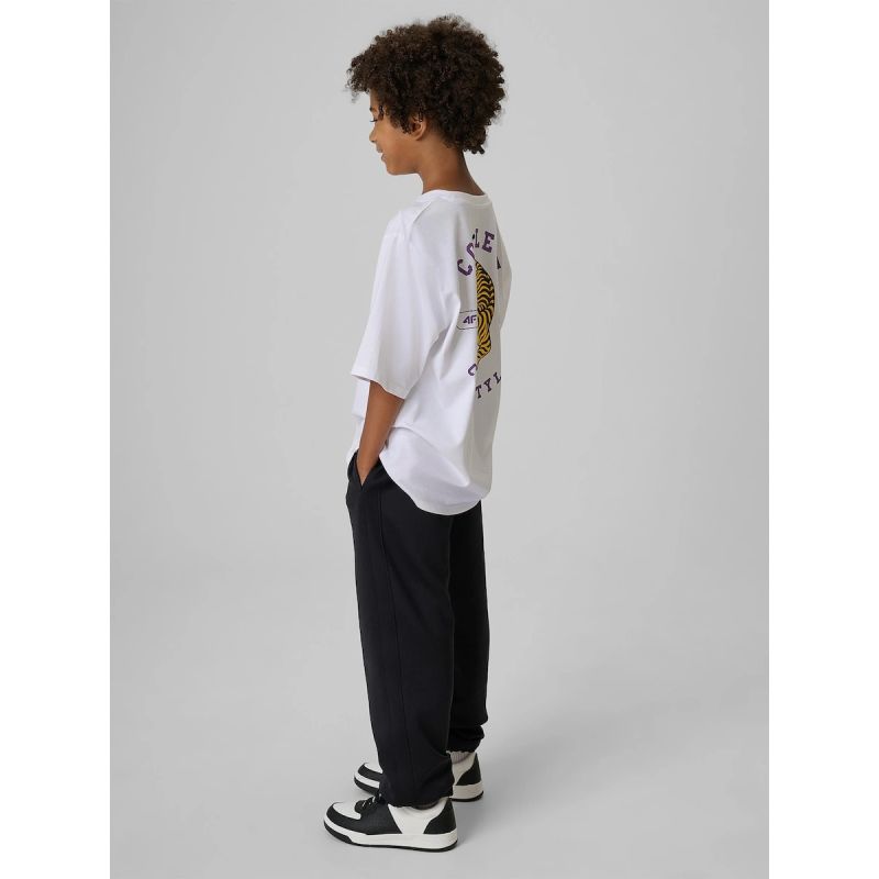Quick-Drying Boys' Jogger Trousers 4F 4FJRAW26TTROM2109-20S