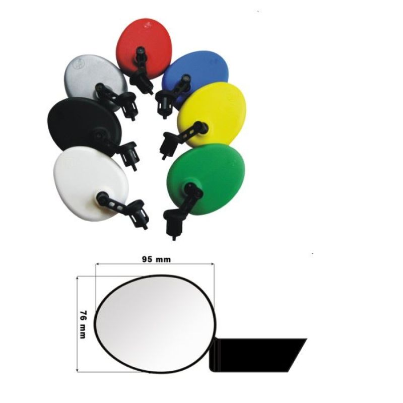 AJS MINI steering wheel mirror, black In preparation Your Sports Performance