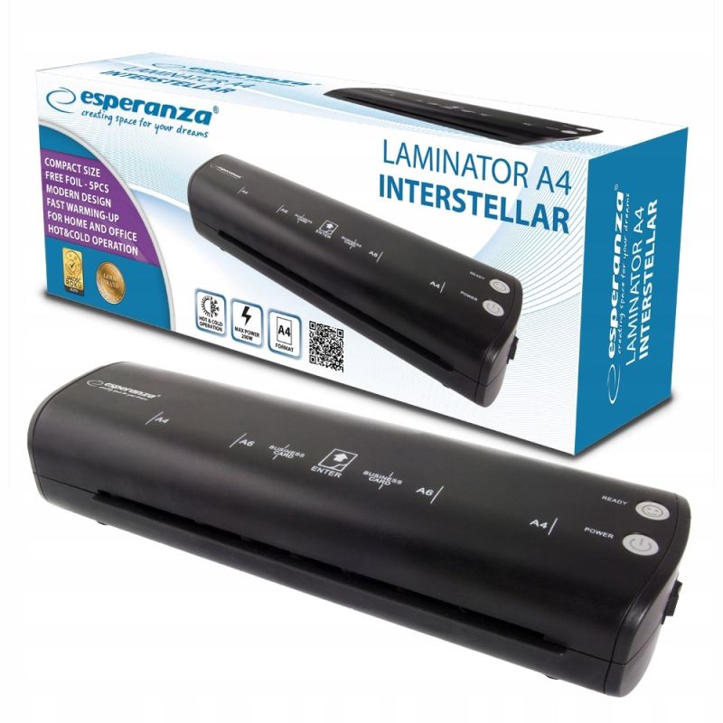 ESPERANZA LAMINATOR A4 INTERSTELLAR EFL004 Urządzenia biurowe/Laminatory Your Sports Performance