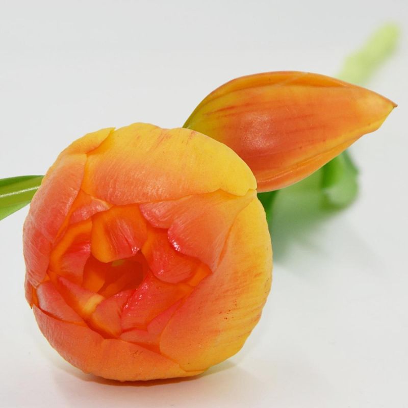 BOUQUET OF 5 ORANGE PEONY TULIPS 39 CM LIFE-LIKE SPRING DECORATION Home and Garden/Equipment Your Sports Performance